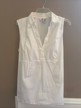 Two Hearts Maternity White Top with Red Heart Detail